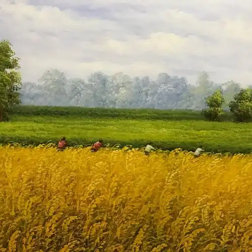 谢静波 《大丰收》 大尺幅布面油画