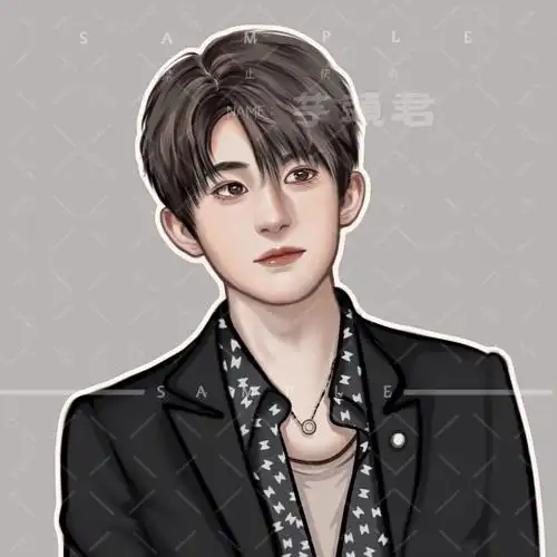 画了一张玺子哥易烊千玺手绘