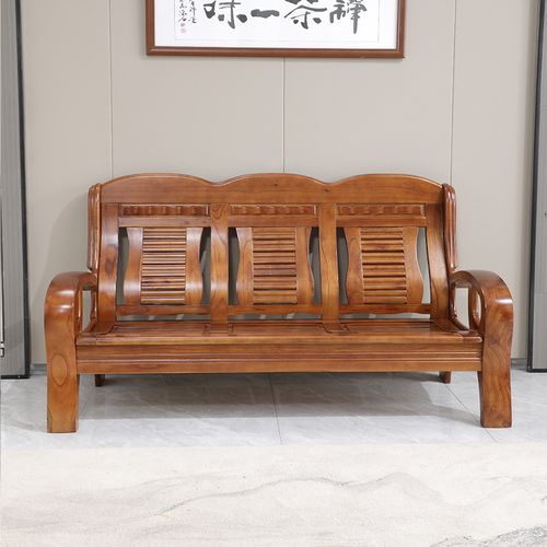 中式橡木全实木沙发组合现代客厅小户型农村老式木头家用凉椅沙发