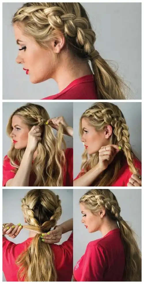 简单易学的双麻花辫