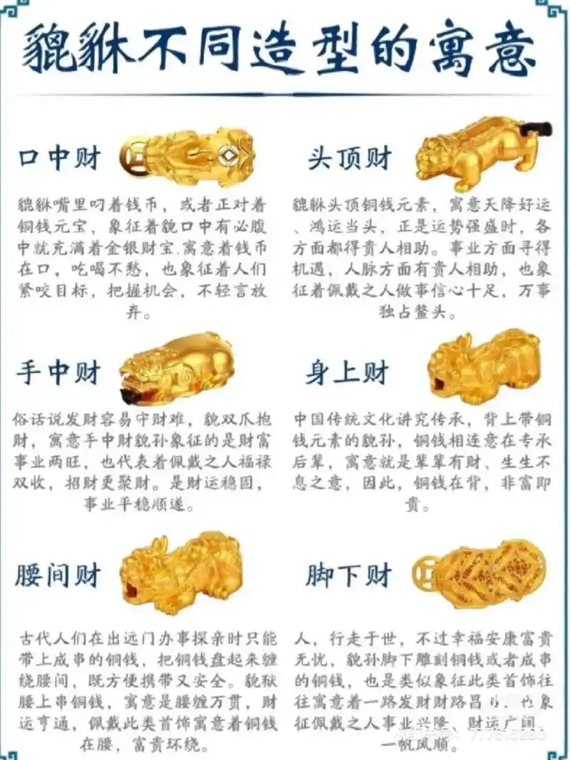 貔貅不同造型的寓意 - 抖音
