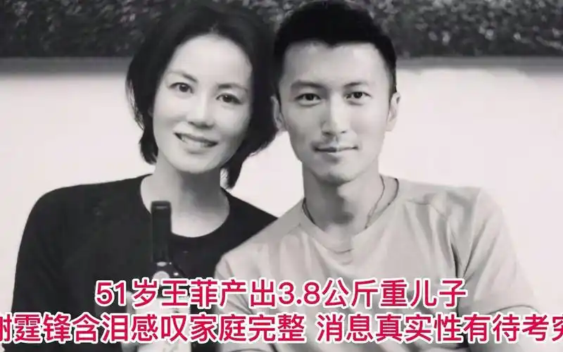 51岁王菲产子38公斤谢霆锋感动有完整家庭消息真实性待考究
