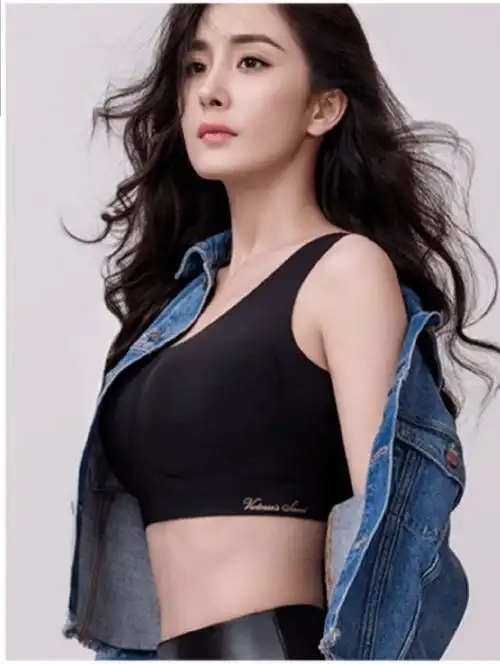 杨幂内衣广告海报惊艳曝光穿露脐套装大秀马甲线傲人身材太绝