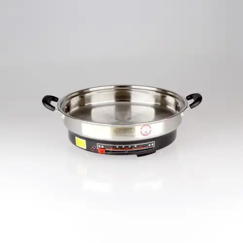 多功能电煎锅单面不锈钢电饼铛超硬不沾电煎铛水煎包锅包邮