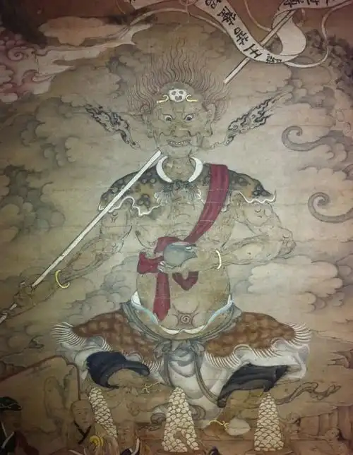 面燃大士,又称"监斋羽林大神","面燃鬼王","焦面大士","焦面大将","
