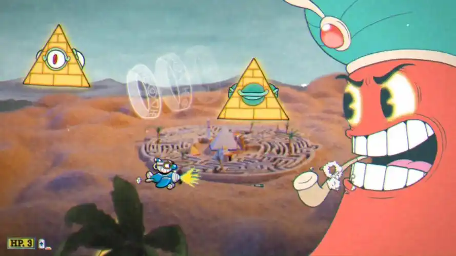 茶杯头豆子枪(基础武器)通关#2-2-阿拉丁老灯