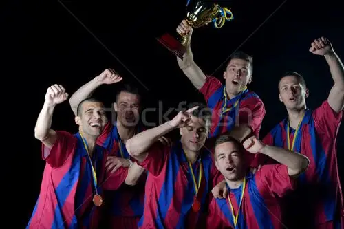 商业照片: 足球 · 玩家 · 庆祝 · 胜利 · 团队 ·组