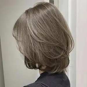 青木亚麻灰色染发剂自己在家染头发泡泡植物纯膏女2021流行色显白