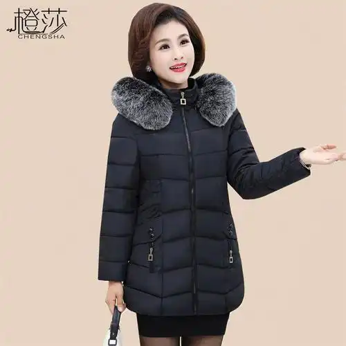 中老年女装秋装棉衣外套妈妈装冬季加厚棉袄中年女冬装羽绒棉服