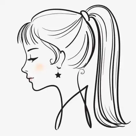 古代人物简笔画女侧脸