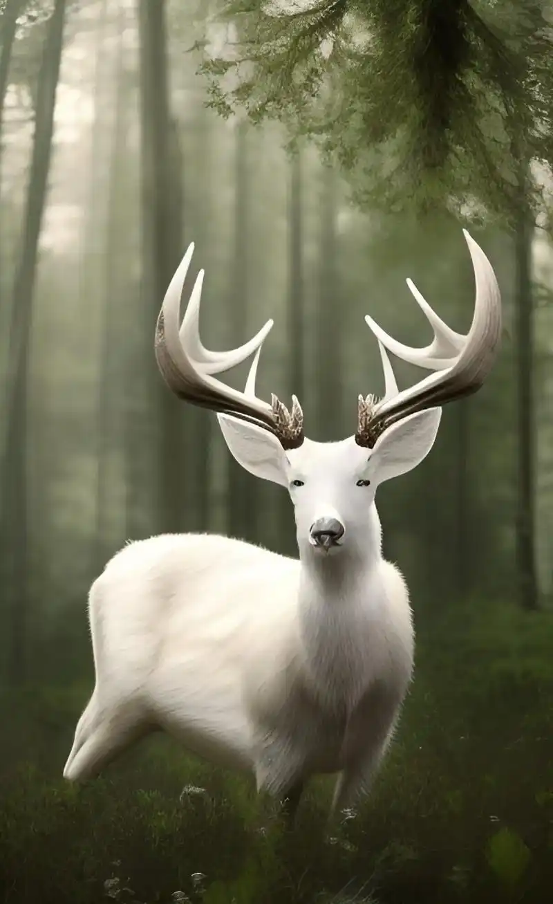 奶奶说: 白色鹿非常罕见,运气好到爆才能刷的到 ,被人艾特看 - 抖音