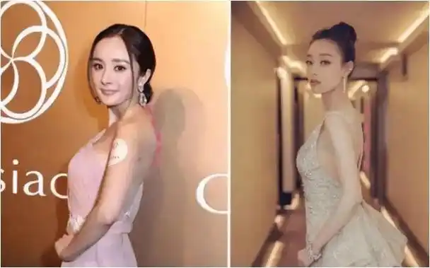 相比之下,杨幂的颈部前倾会让人感到不适.