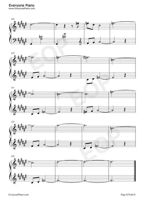 满足-肖战五线谱预览8-钢琴谱文件(五线谱,双手简谱,数字谱,midi,pdf)