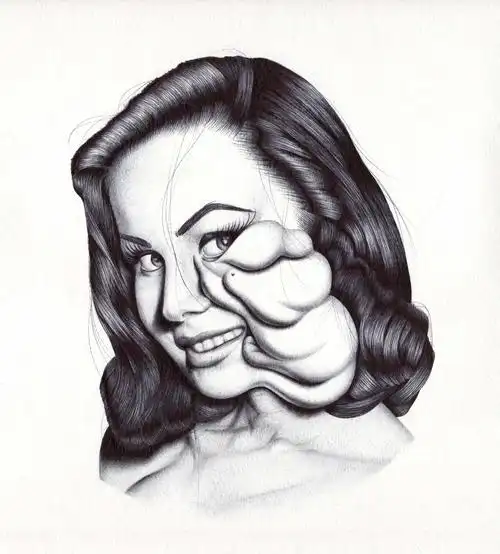 艺术家mariomaple怪异扭曲的人物插画设计