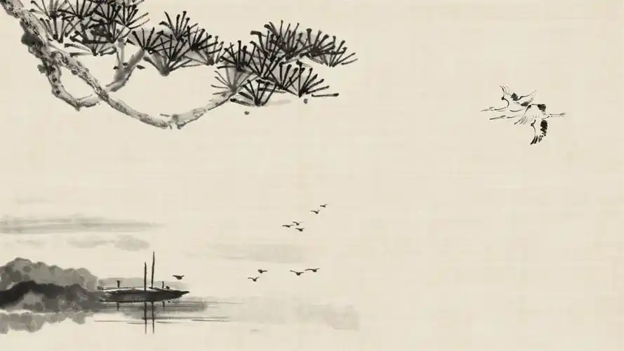 古风高清花瓣ppt背景图片