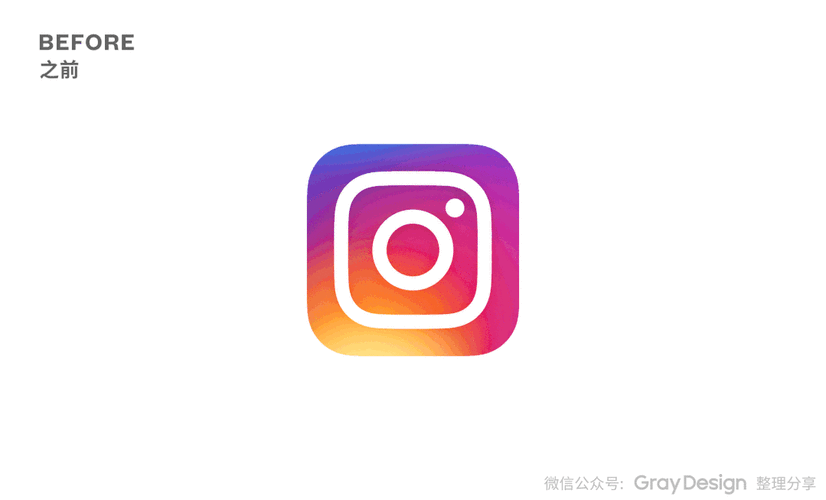 instagram新版app图标和之前最主要的变化在于其标志性的彩虹色渐变