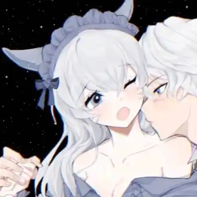 二次元情头一左一右污动漫cp头像接吻拥抱