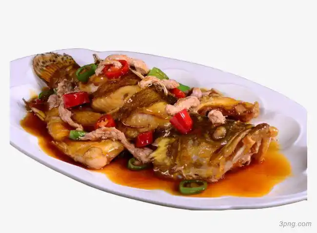 红烧笋壳鱼png素材透明免抠图片-其他元素