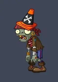 路障海盗僵尸简笔画