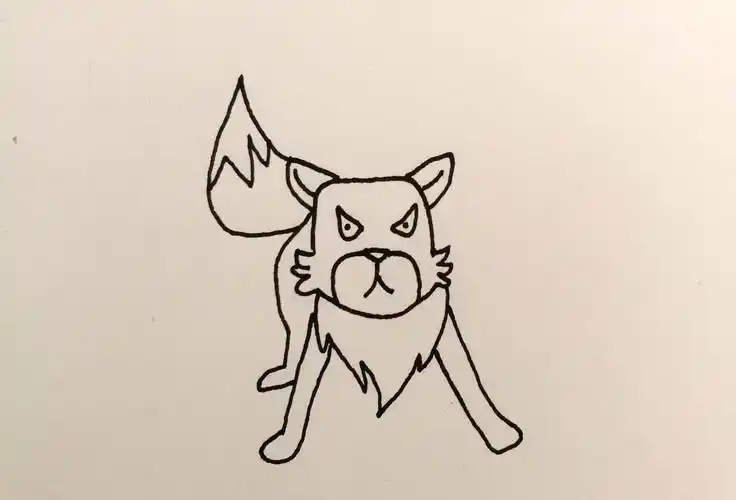 简笔画狼的画法最简单,狼简笔画 教程_t唐人堂