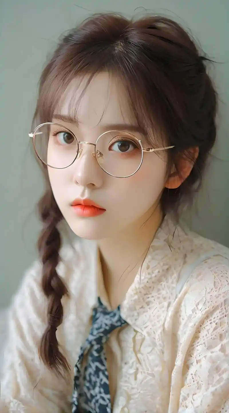 戴眼镜的小姐姐学生范写真.#清纯甜美 #少女写真 #写真情绪 - 抖音