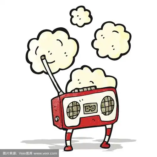 卡通复古的广播