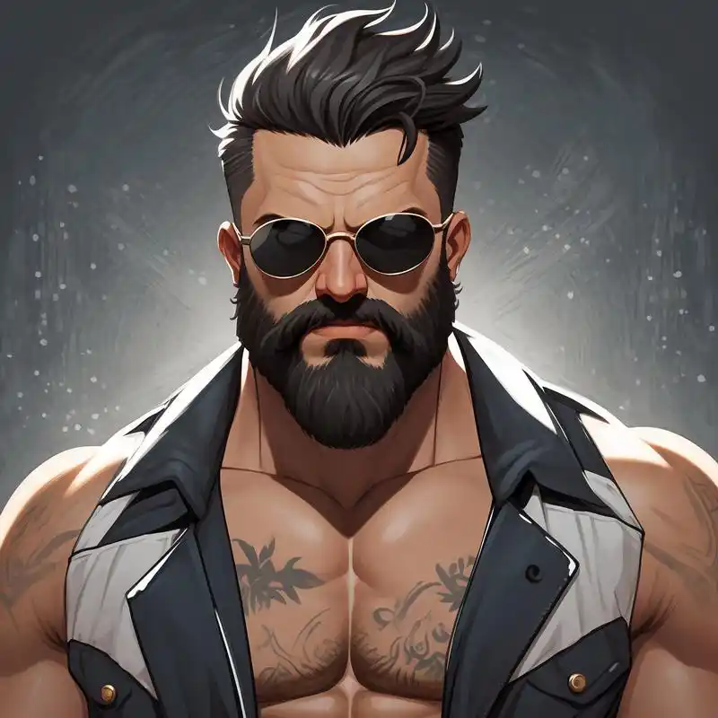 98 霸气胡子男头像精选 胡须是男人的魅力标志之一,它代表着力量与