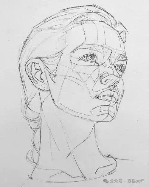 旧金山艺术大学教授oliversin女性肖像素描