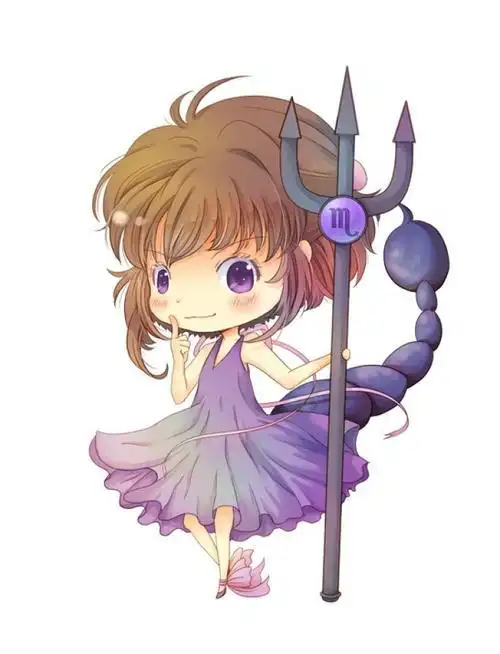 十二星座q版萌图简笔画天蝎座2