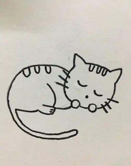素材动漫素描猫咪简笔画图片大全可爱图片大全(卡通简笔画图片可爱猫)