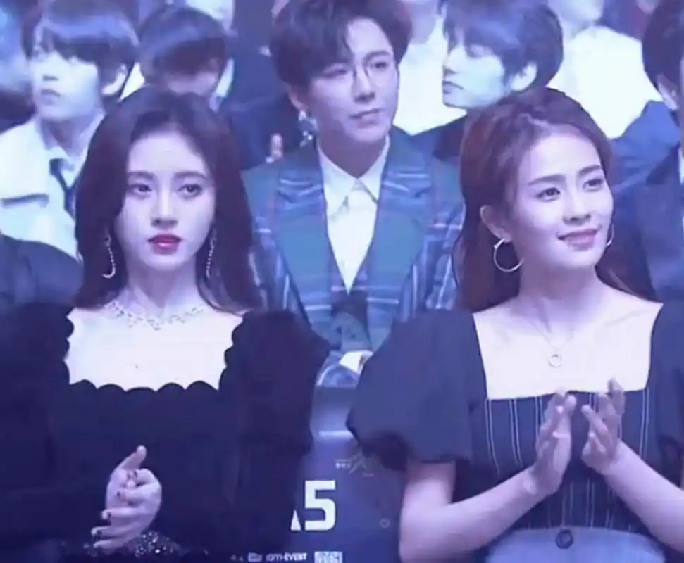 白鹿和鞠婧祎同框,典型的浓颜和淡颜对比,鞠婧祎就是惊艳的浓颜大美女