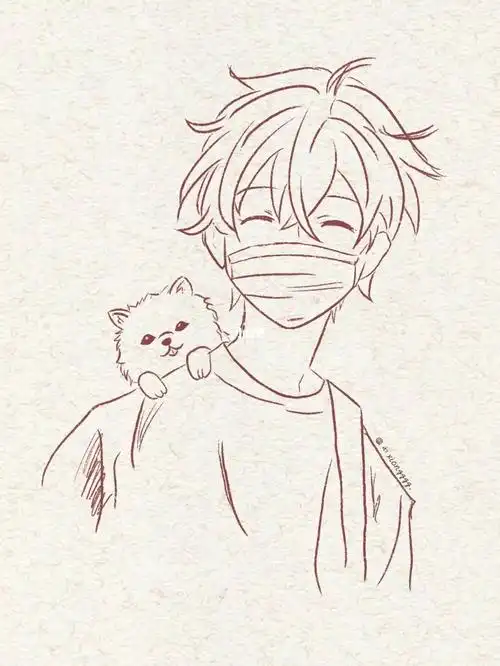 随手画是你丢失的男人吗男生简笔画卡通