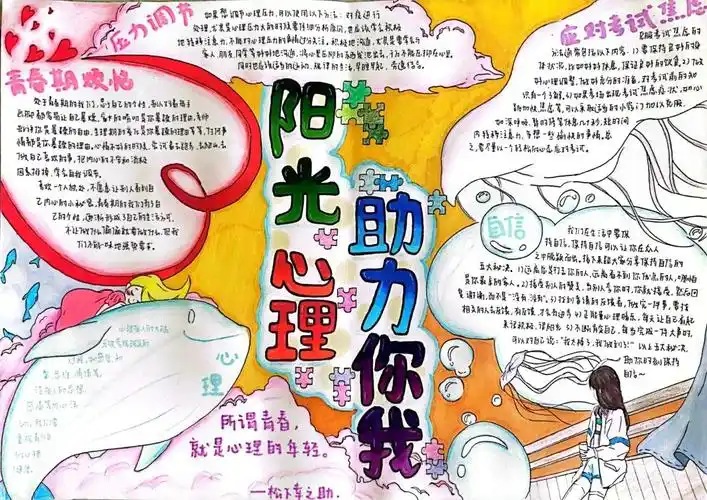 "阳光心理 健康成长"心理手抄报简单6张-图4