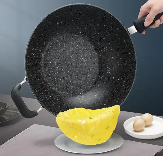 苏泊尔炒锅不粘锅麦饭石锅无油烟炒锅平底炒菜锅电磁炉煤气灶通用30cm