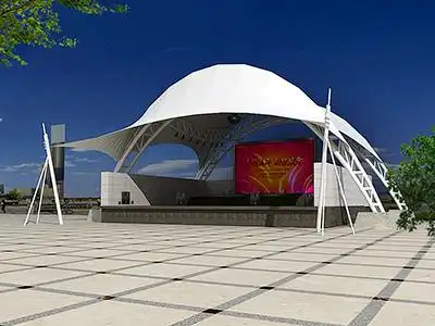 舞台膜结构/舞台罩棚/遮阳篷/雨棚