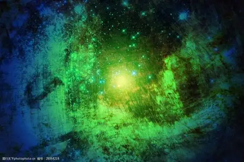 荧光绿色星空背景