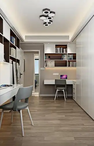 现代北欧风格四居书房装修效果图