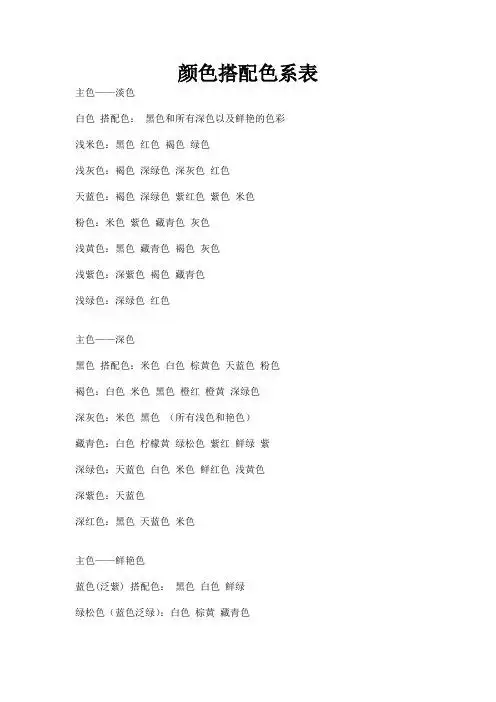 红色天蓝色:褐色深绿色紫红色紫色米色粉色:米色紫色藏青色灰色浅黄色