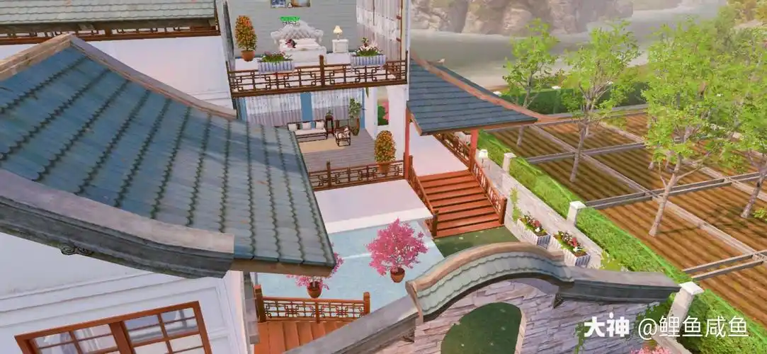 院子依旧是温馨精致小巧的设计#末日建筑学院##明日家园##明日建筑师