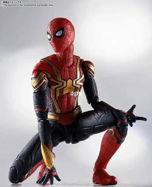 万代shf 《蜘蛛侠:英雄无归》钢铁蜘蛛战衣2.