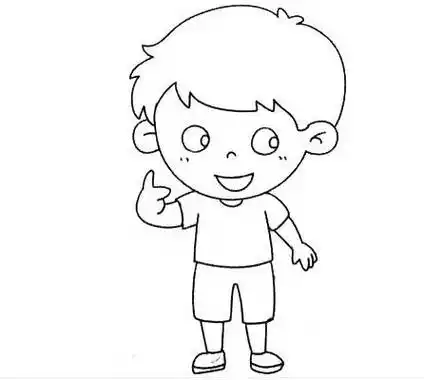 简单漂亮)简笔画男孩人物简笔画帅气男孩小男孩卡通图片简笔画小男孩