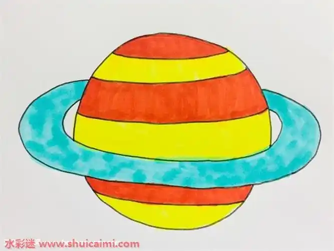 星球怎么画星球简笔画简单易画彩色