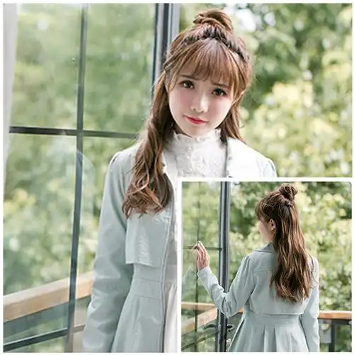 空气刘海怎么扎头发好看半扎发甜似邻家小姐姐