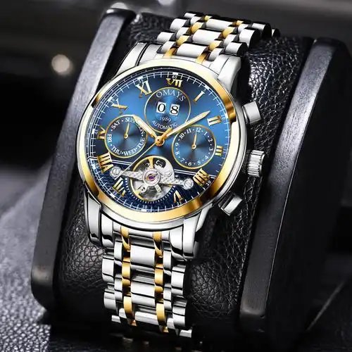 新款多功能全自动机械表男表时尚镂空陀飞轮手表男士防水夜光机械腕表