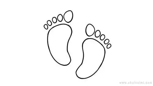简笔画脚丫简笔画脚简笔画卡通人物脚简笔画大图一只脚怎么画-儿童