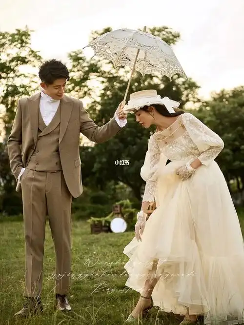 必选的法式复古外景婚纱照上海婚纱照