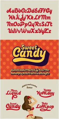 pinup font 复古广告海报英文字体 - ps饭团网