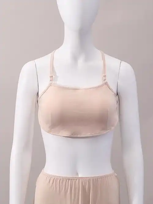 buupnn莫代尔露背抹胸一片式后背肩带交叉内衣裹胸薄夏白色s推荐7784