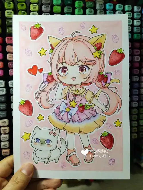 q版动漫人物马克笔手绘