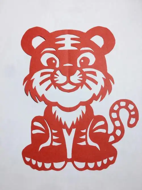 剪纸虎合集2十二生肖可爱的小老虎剪纸